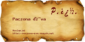 Paczona Éva névjegykártya