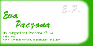 eva paczona business card